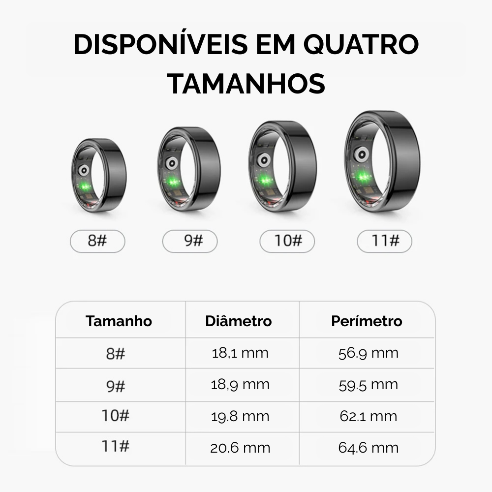 Anel Inteligente Premium – Tecnologia no Seu Dedo