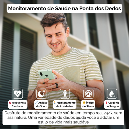 Anel Inteligente Premium – Tecnologia no Seu Dedo