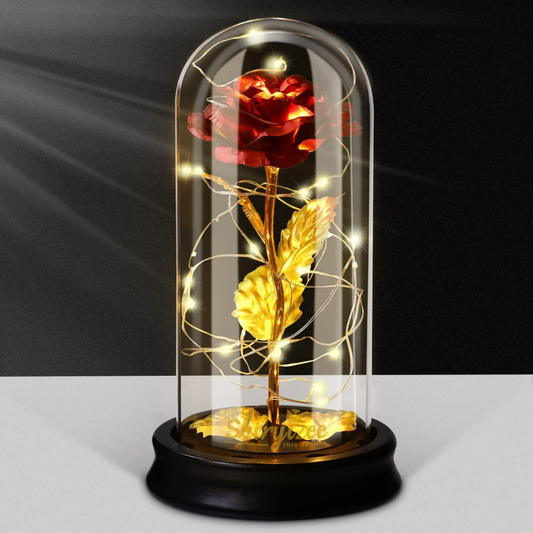 Rosa Encantada com Luzes LED – Presente Eterno e Mágico