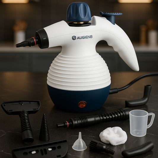 Limpador a Vapor Multifuncional com 9 Acessórios – Remove Gordura, Sujeira e Bactérias