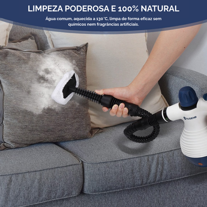 Limpador a Vapor Multifuncional com 9 Acessórios – Remove Gordura, Sujeira e Bactérias