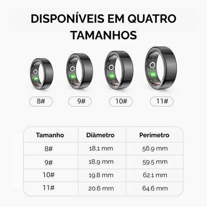 Anel Inteligente Premium – Tecnologia no Seu Dedo